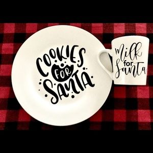 Cookies for Santa plate Set